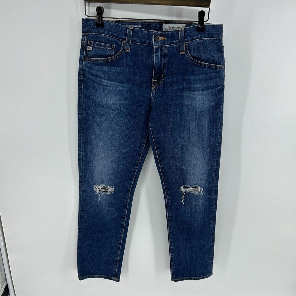 AG Adriano Goldschmied Ex-Boyfriend Slouchy Slim Jeans Women's 28R Blue Denim